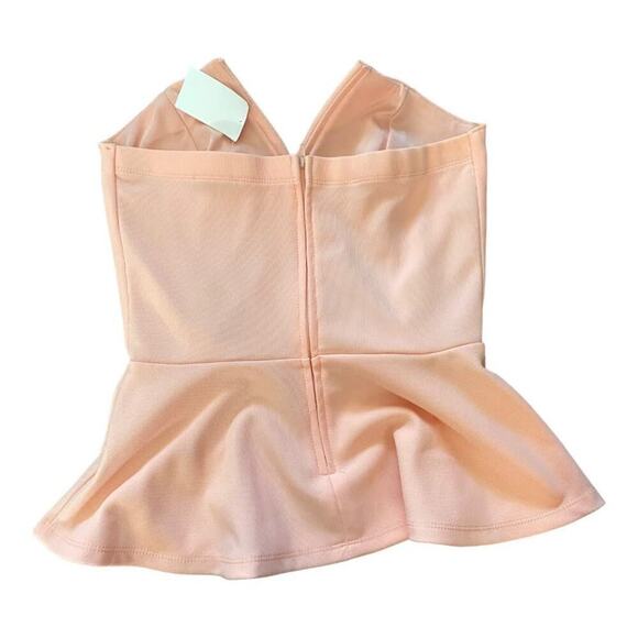 Charlotte Russe Sleeveless Strapless Top Cocktail Zip Closure Size Small Pink - Picture 7 of 7